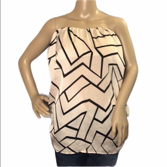 Papaya Tops - Papaya Strapless Blouse with Built In Bra S